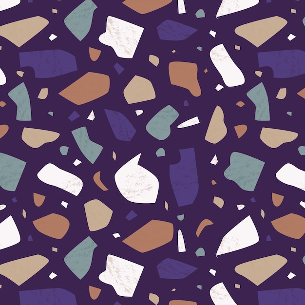 Free vector hand painted colorful terrazzo pattern design