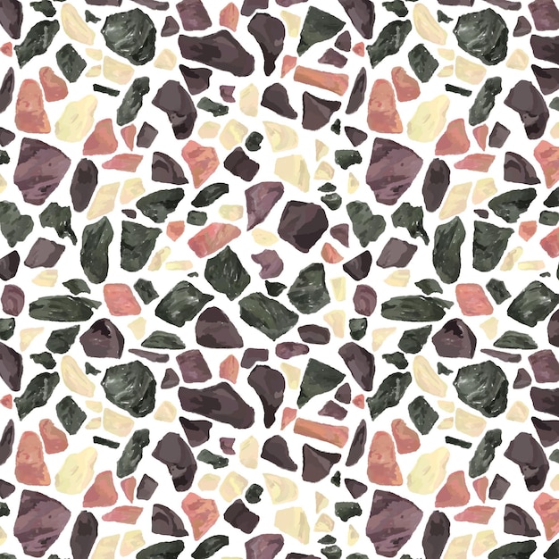 Free vector hand painted colorful terrazzo pattern