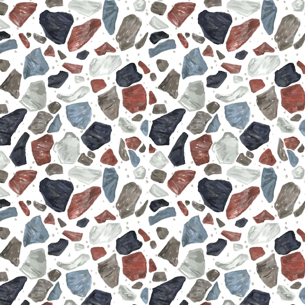 Free vector hand painted colorful terrazzo pattern