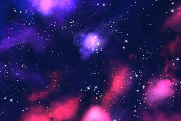 Hand painted galaxy abstract background