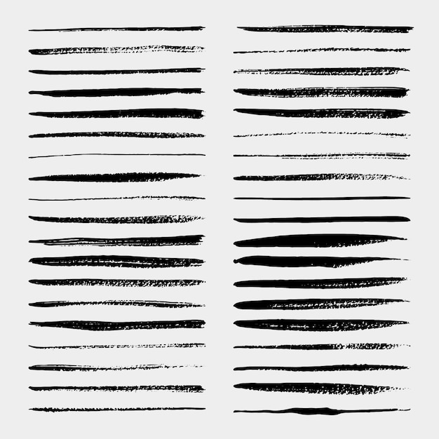 Free Vector hand painted ink brush collection