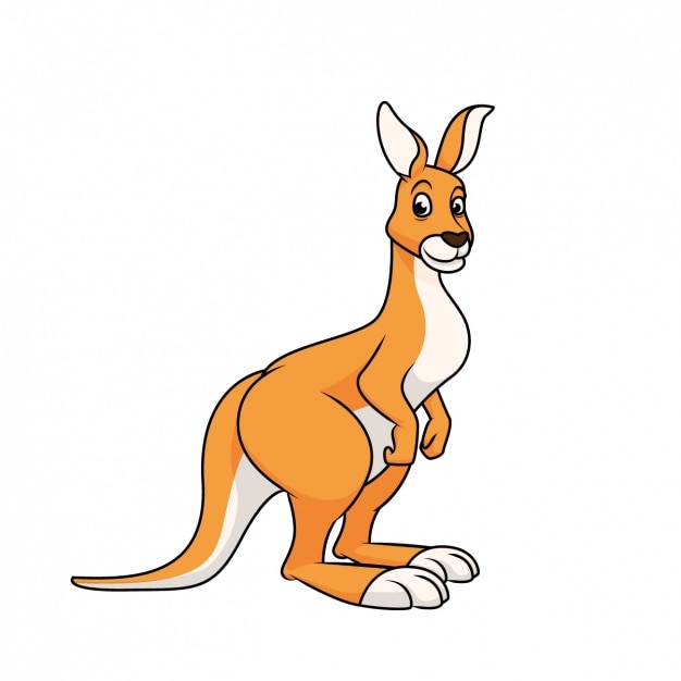 Free vector hand painted kangaroo design