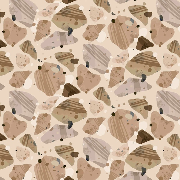 Free vector hand painted monochromatic terrazzo pattern