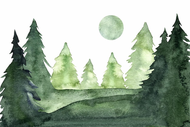 Free vector hand painted watercolor nature background