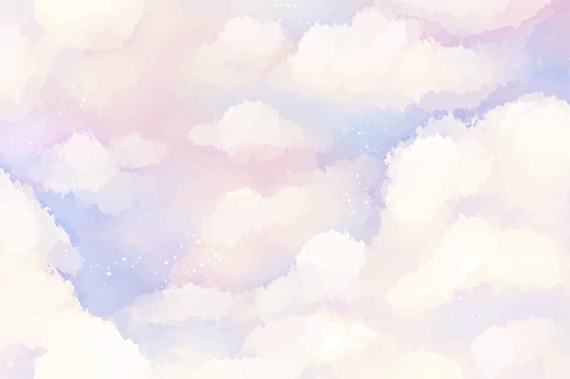 Free Vector hand painted watercolor pastel sky background