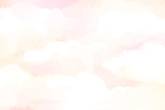 Free Vector hand painted watercolor pastel sky background