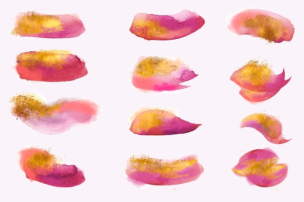 Free Vector hand painted watercolor stains