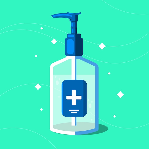 Free Vector hand sanitizer in flat design