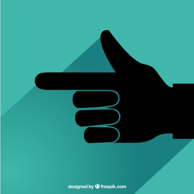 Free Vector hand with pointing finger icon