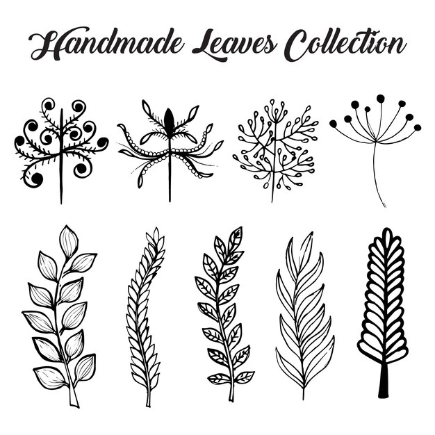 Handmade leaves collection