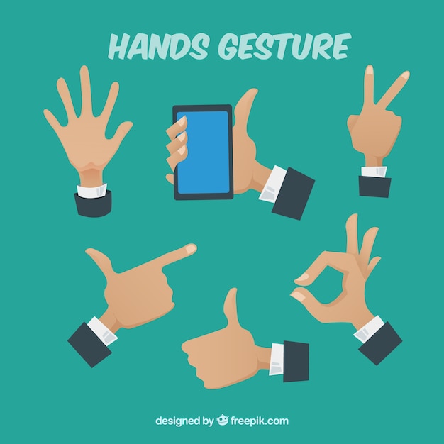 Free Vector hands gestures