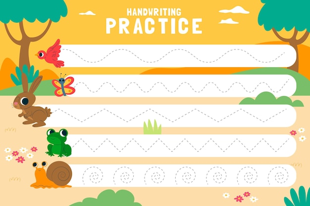 Handwriting practice for children