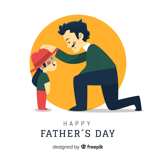 Free Vector happy father's day