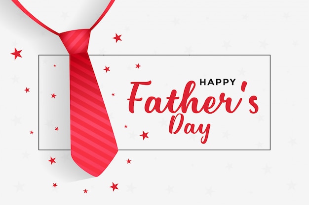 Happy fathers day background with red tie 