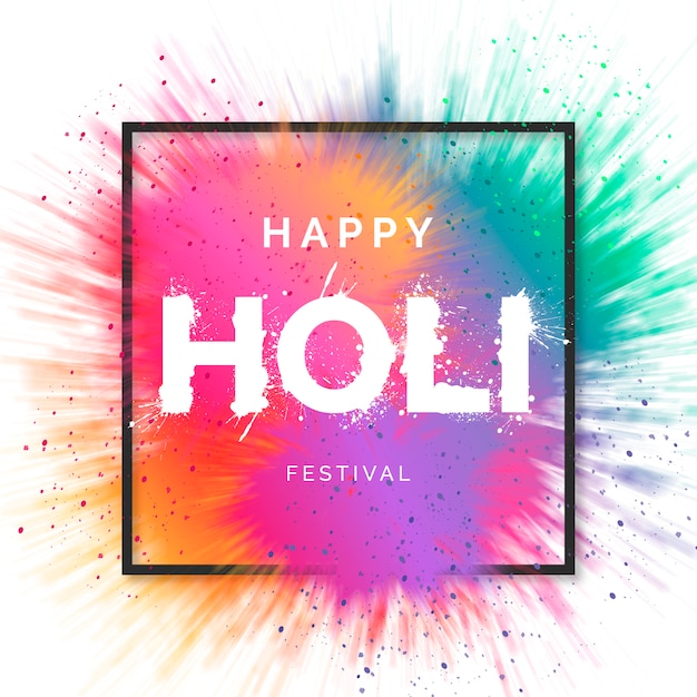 Free Vector happy holi festival background