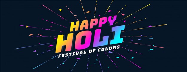 Happy holi traditional indian festival banner