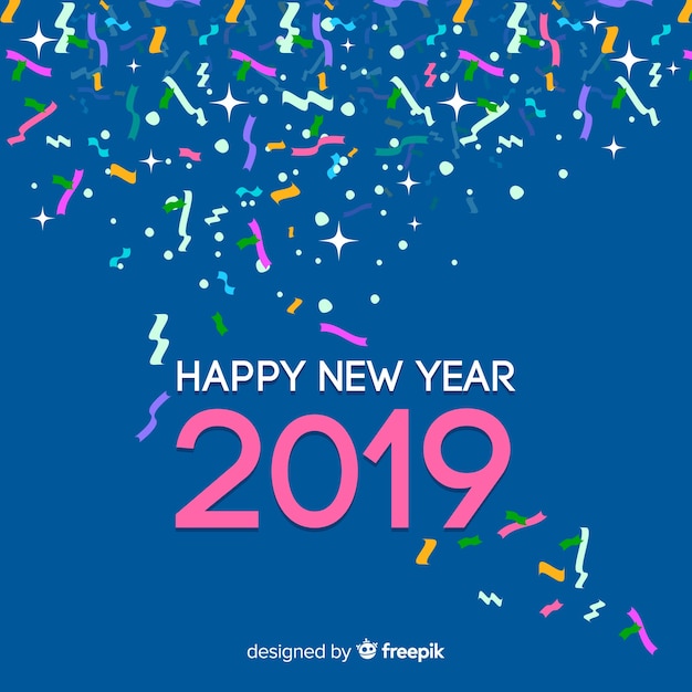 Free Vector happy new year 2019 background