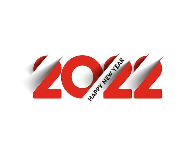 Happy New Year 2022 Text Typography Design Patter, Vector illustration.