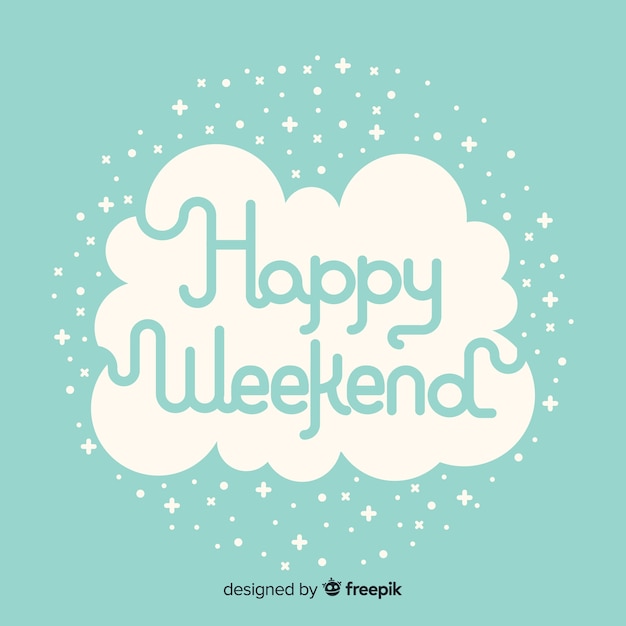 Free Vector happy weekend