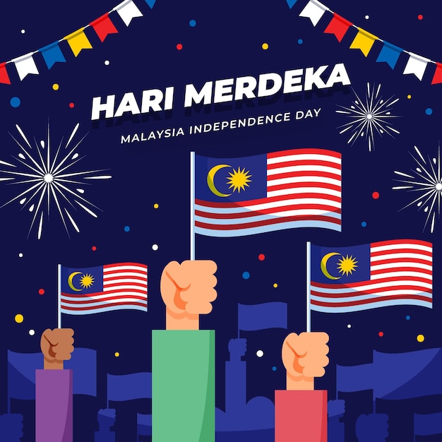 Free Vector hari merdeka illustration