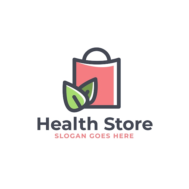 Free Vector health store logo design