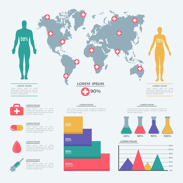 Free Vector healthcare medical infographic