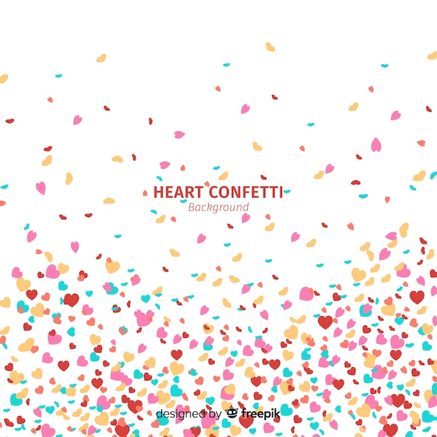 Free Vector heart confetti background