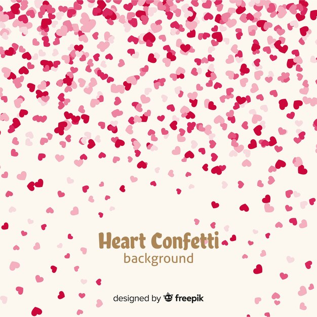 Heart confetti background