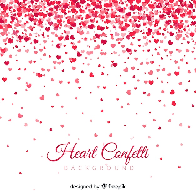 Heart confetti background