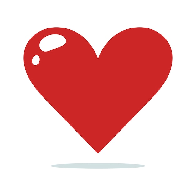 Free Vector heart red with shine