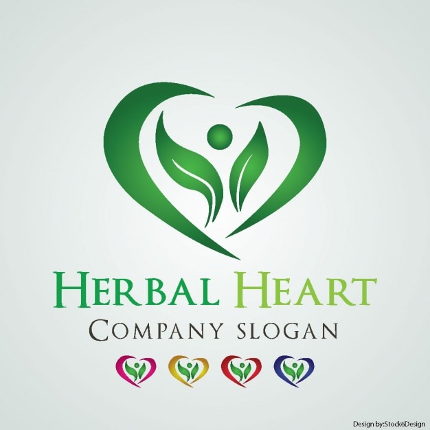 Free vector helbal heart logo