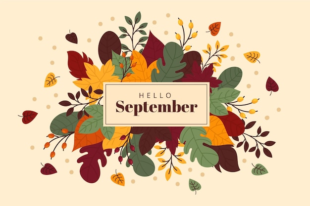 Free Vector hello september background