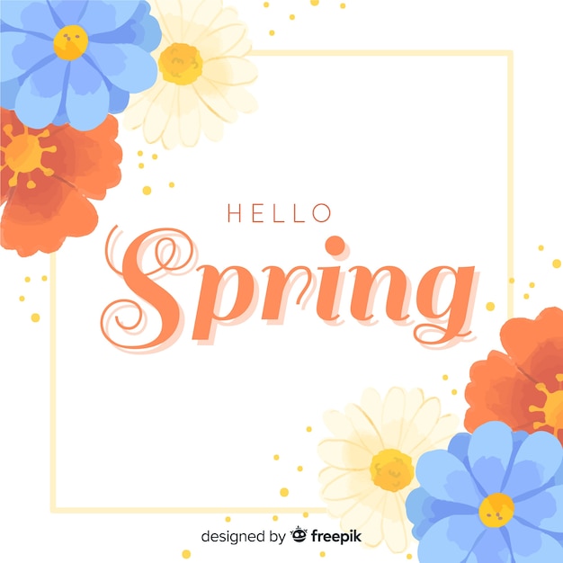 Free vector hello spring background