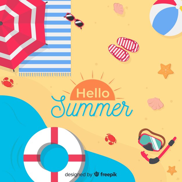 Free vector hello summer background