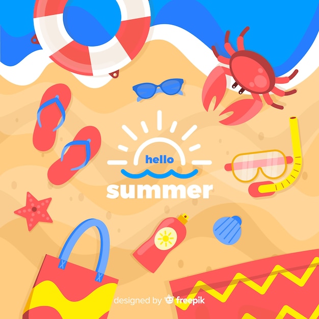 Free vector hello summer