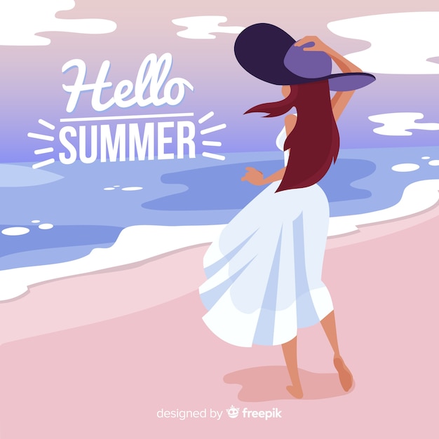 Free Vector hello summer