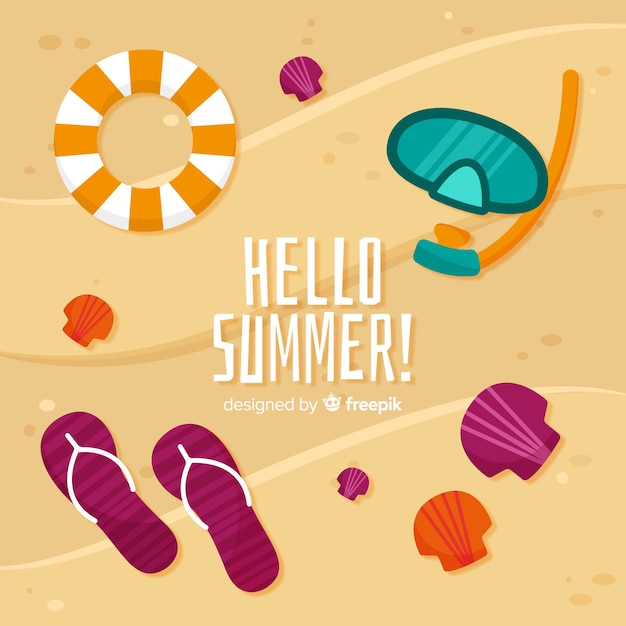 Free Vector hello summer