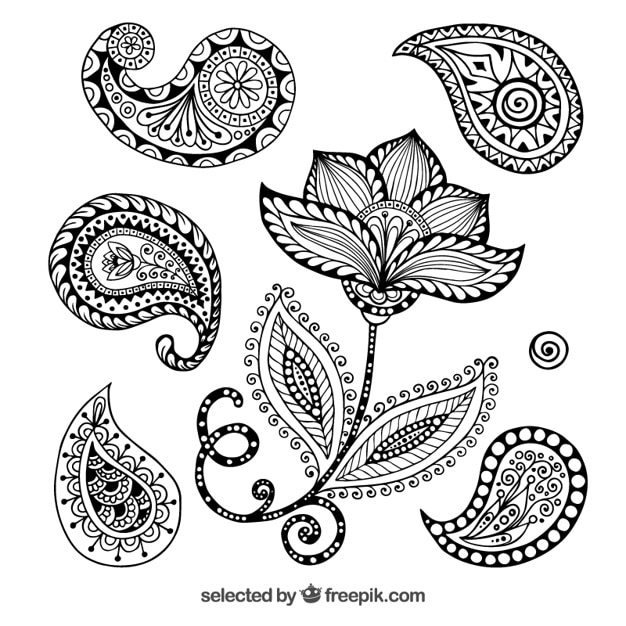 Free Vector henna ornaments