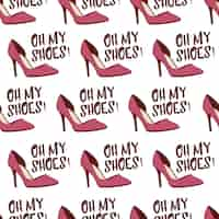 Free vector high heels pattern background