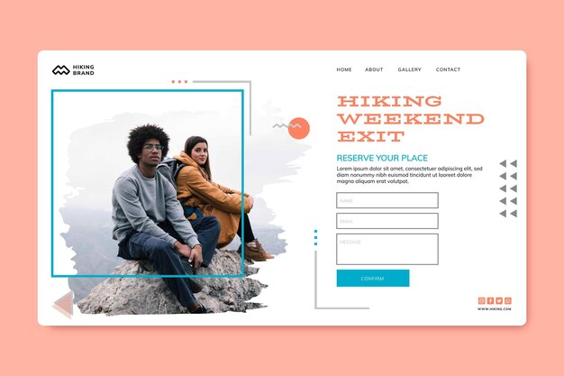 Hiking landing page template