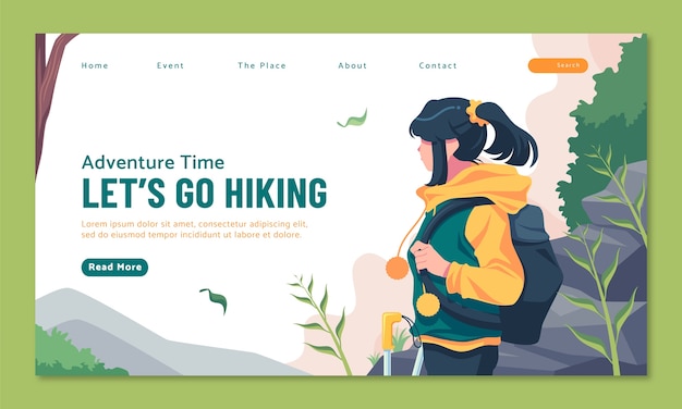 Free Vector hiking template design