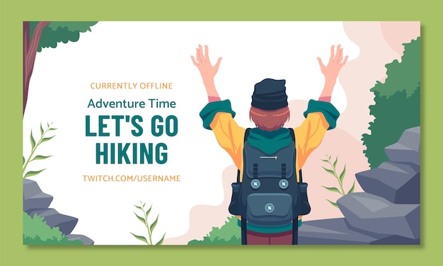 Free vector hiking template design