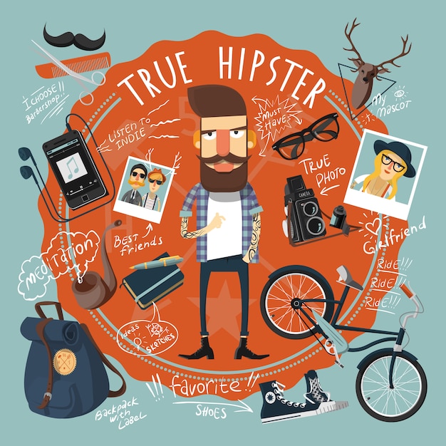 Free Vector hipster concept seal icon