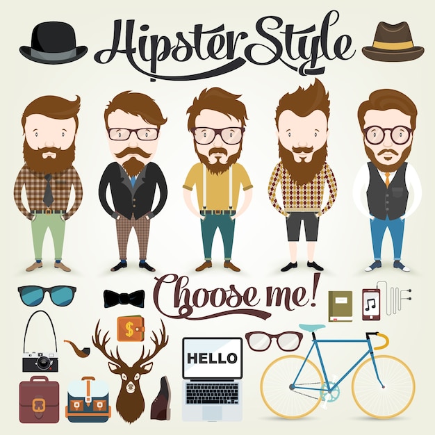 Free Vector hipster designs collection