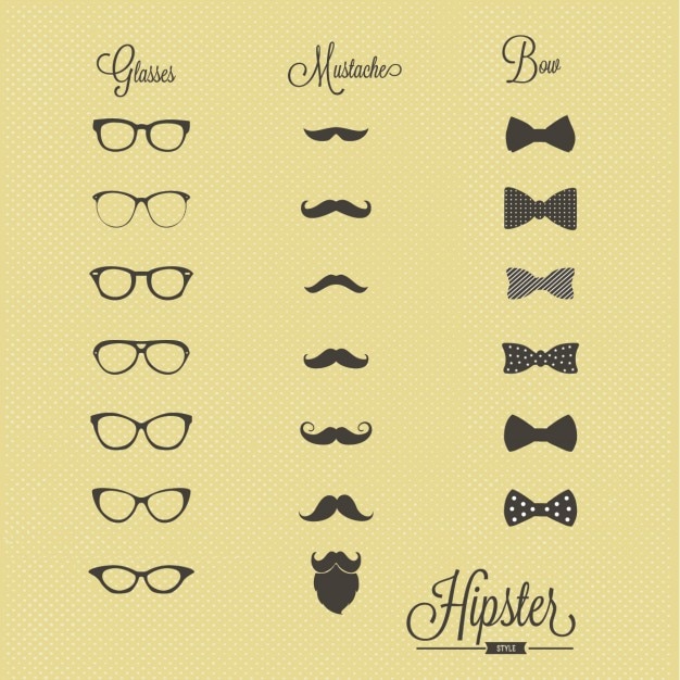 Hipster icon set