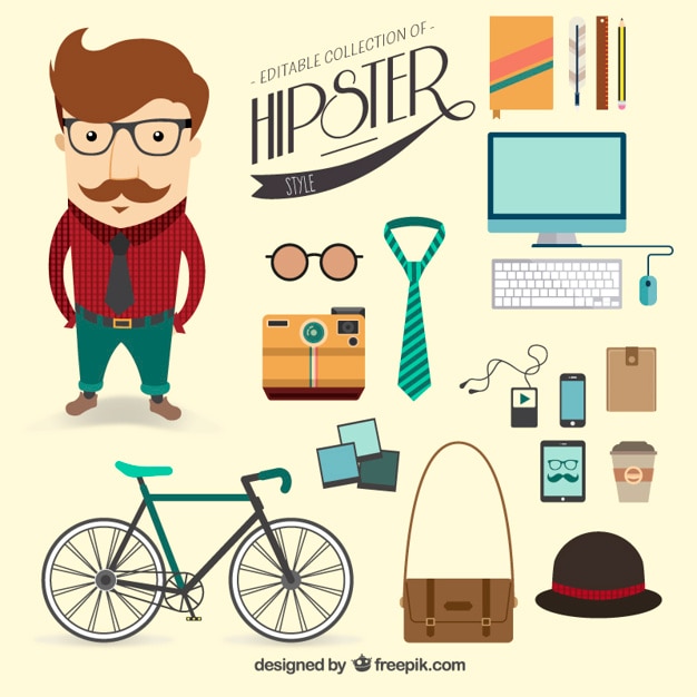 Free vector hipster style