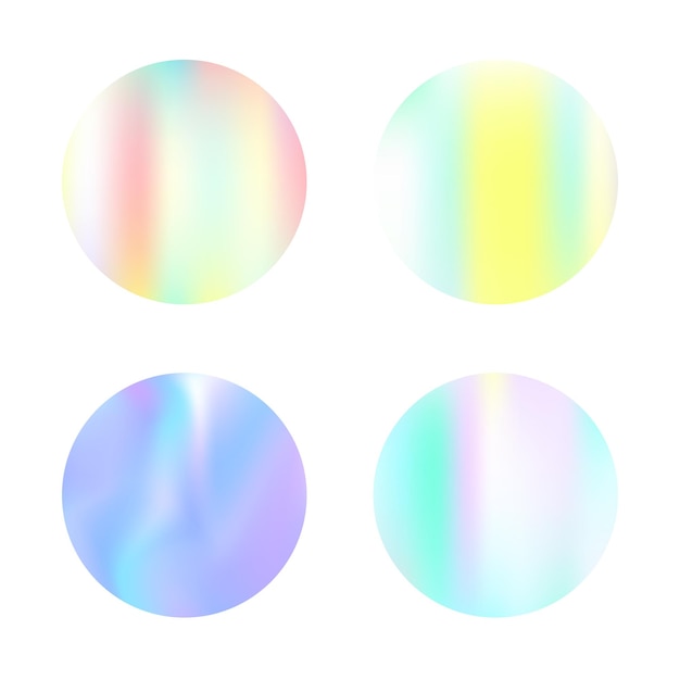 Free Vector holographic abstract backgrounds set