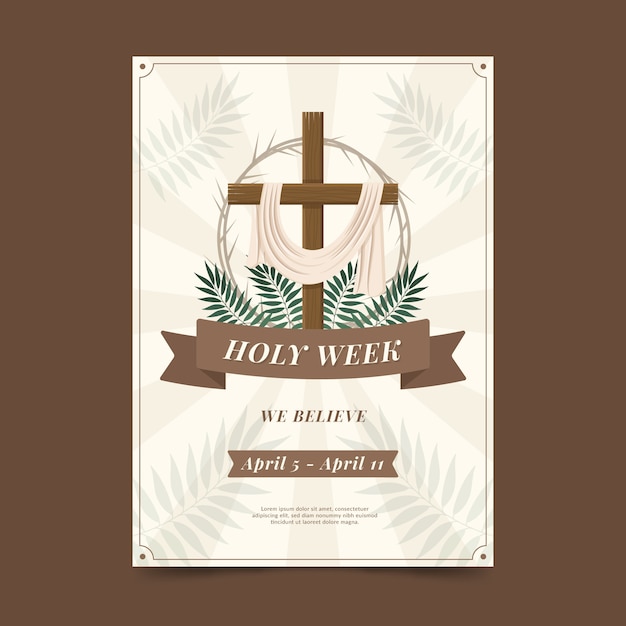 Holy week poster template