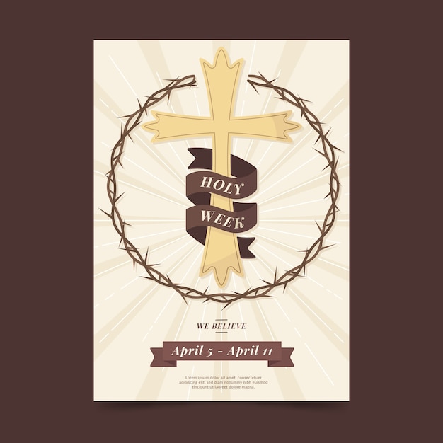 Holy week poster template