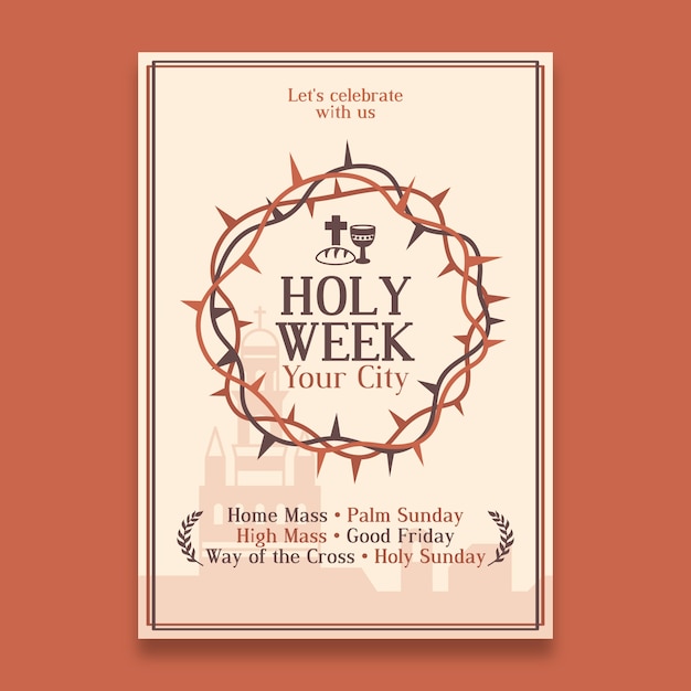 Holy week poster template